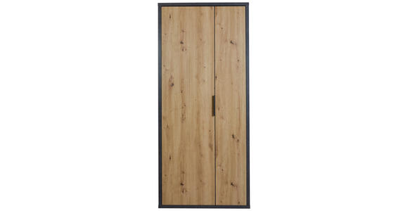 GARDEROBENSCHRANK 85,1/192/35,3 cm - Schieferfarben/Anthrazit, Design, Holzwerkstoff/Kunststoff (85,1/192/35,3cm) - Carryhome