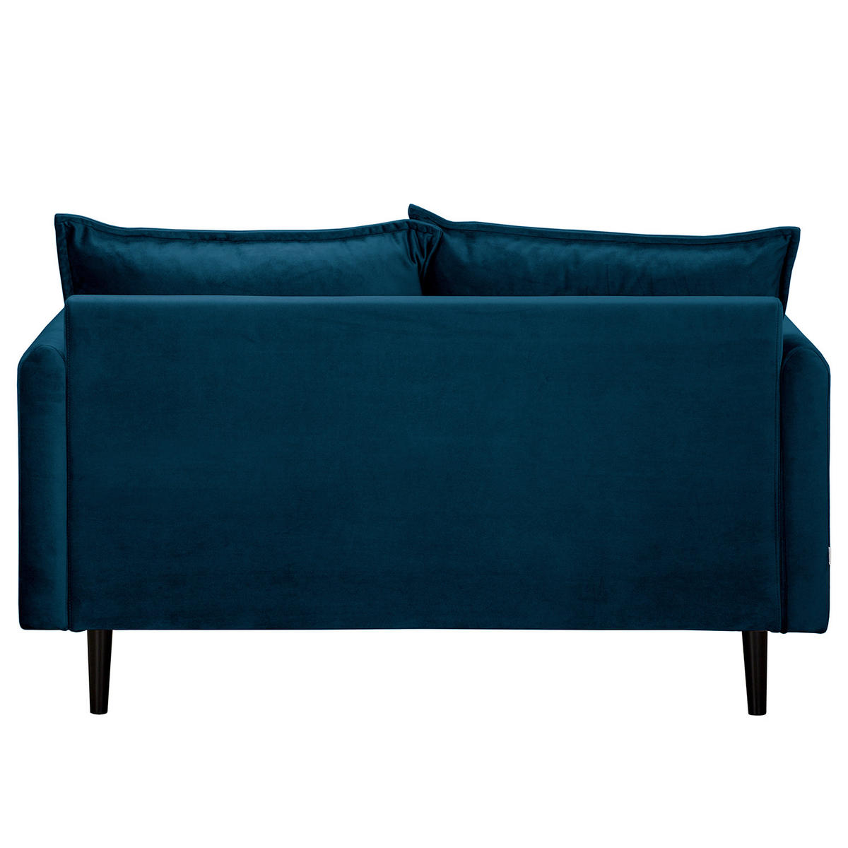 2-SITZER-SOFA JULI Samt Blau  - Blau/Schwarz, Design, Holz/Textil (138/86/100cm) - P & B