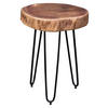 BEISTELLTISCH in Holz 35/35/45 cm  - Schwarz/Akaziefarben, Design, Holz/Metall (35/35/45cm) - MID.YOU