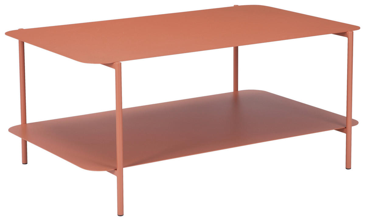 COUCHTISCH 90/58.4/40 cm rechteckig Terracotta  - Terracotta, Design, Metall (90/58.4/40cm) - Carryhome