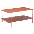 COUCHTISCH 90/58.4/40 cm rechteckig Terracotta  - Terracotta, Design, Metall (90/58.4/40cm) - Carryhome