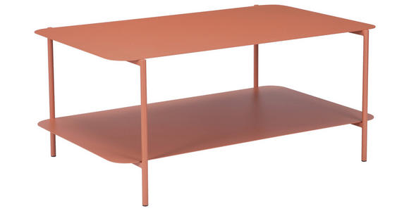 COUCHTISCH 90/58.4/40 cm rechteckig Terracotta  - Terracotta, Design, Metall (90/58.4/40cm) - Carryhome