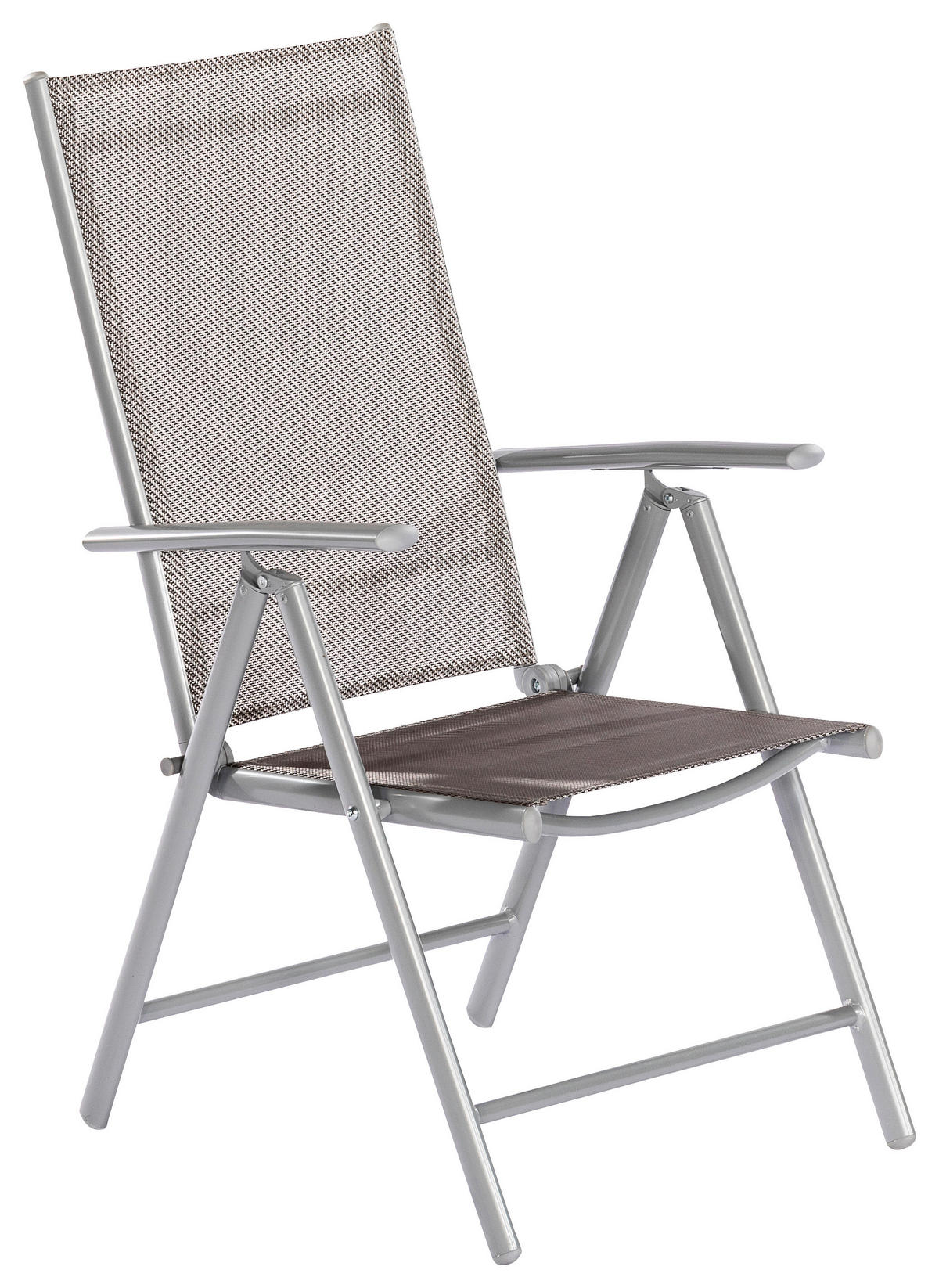GARTENSET Aluminium  - Silberfarben/Braun, MODERN, Textil/Metall - Gardenson