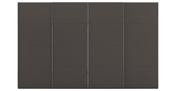 SCHWEBETÜRENSCHRANK  in Graphitfarben  - Chromfarben/Graphitfarben, Design, Holzwerkstoff/Metall (361/235/68cm) - Novel