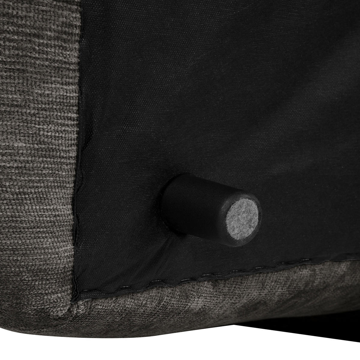 XXL-SESSEL in Chenille Anthrazit  - Anthrazit/Schwarz, Modern, Kunststoff/Textil (182/87/184cm) - Trendmanufaktur