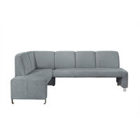 KLUPA KUTNA  tamno siva  drvo, tekstil, drvni materijal      - srebrne boje/tamno siva, Moderno, drvni materijal/drvo (243/158cm) - Livetastic