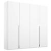 DREHTÜRENSCHRANK in Weiss  - Chromfarben/Weiss, Design, Holzwerkstoff/Metall (201/223/60cm) - home24