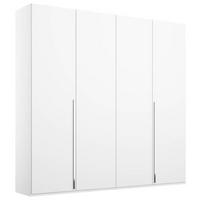 DREHTÜRENSCHRANK 201/223/60 cm 4-türig Weiß  - Chromfarben/Weiß, Design, Holzwerkstoff/Metall (201/223/60cm) - home24