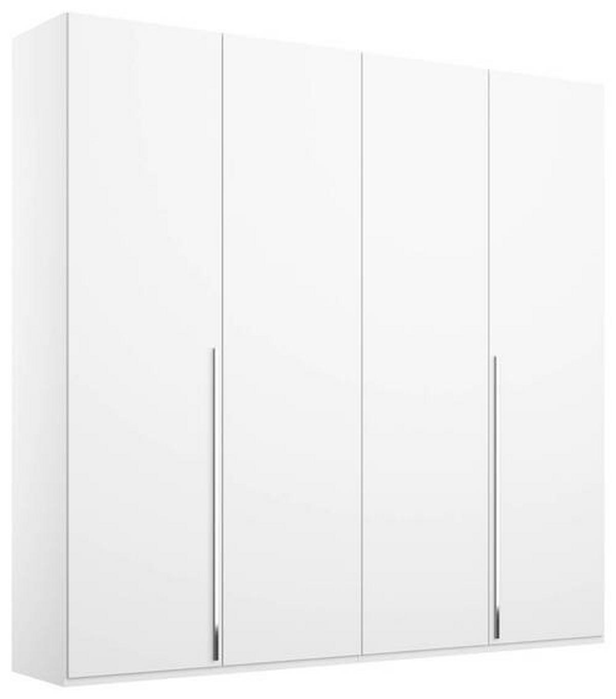 DREHTÜRENSCHRANK 201/223/60 cm 4-türig Weiß  - Chromfarben/Weiß, Design, Holzwerkstoff/Metall (201/223/60cm) - home24