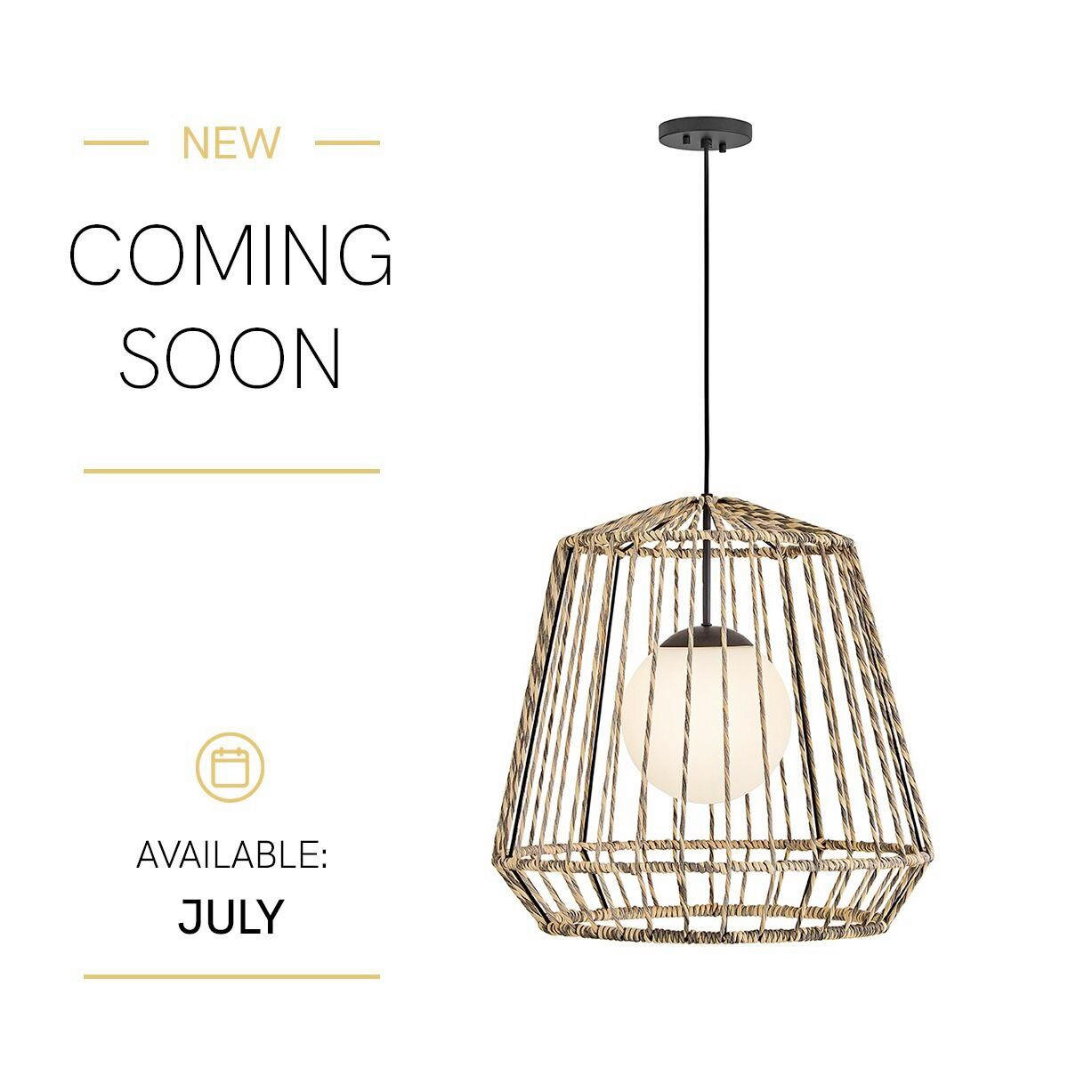 HÄNGELEUCHTE Hinkley 57,5/61 cm  - Schwarz, Design, Holz/Metall (57,5/61cm) - Elstead Lighting