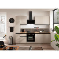 KÜCHENBLOCK 250 cm   in Seidengrau  - Eichefarben/Seidengrau, Trend, Holzwerkstoff/Metall (250cm) - P & B