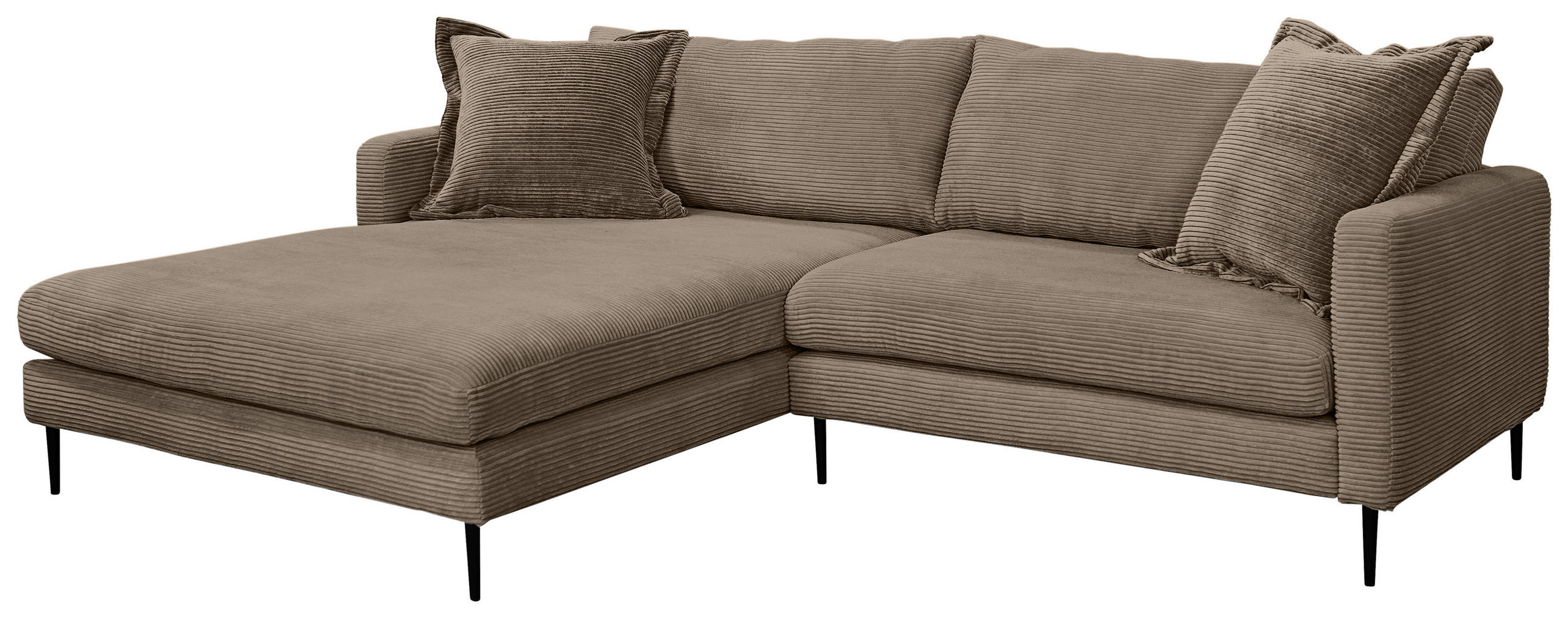 KUTNA GARNITURA tekstil  smeđa   - crna/smeđa, Design, tekstil/metal (193/268cm) - P & B