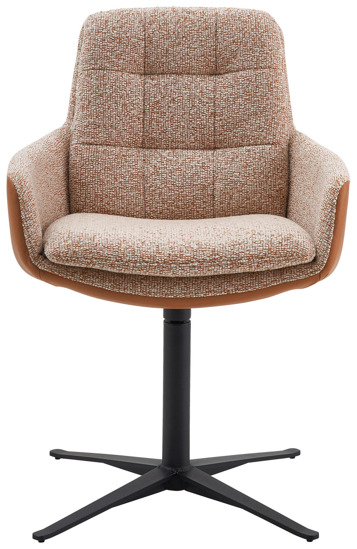 ARMLEHNSTUHL  in Chenille, Mikrofaser  - Rostfarben/Schwarz, Design, Textil/Metall (63/90/69cm) - Johann Jakob