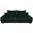 BIGSOFA in Samt Anthrazit  - Anthrazit/Schwarz, KONVENTIONELL, Holz/Textil (280/67/120cm) - Carryhome