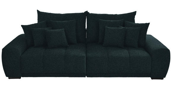 BIGSOFA in Samt Anthrazit  - Anthrazit/Schwarz, KONVENTIONELL, Holz/Textil (280/67/120cm) - Carryhome