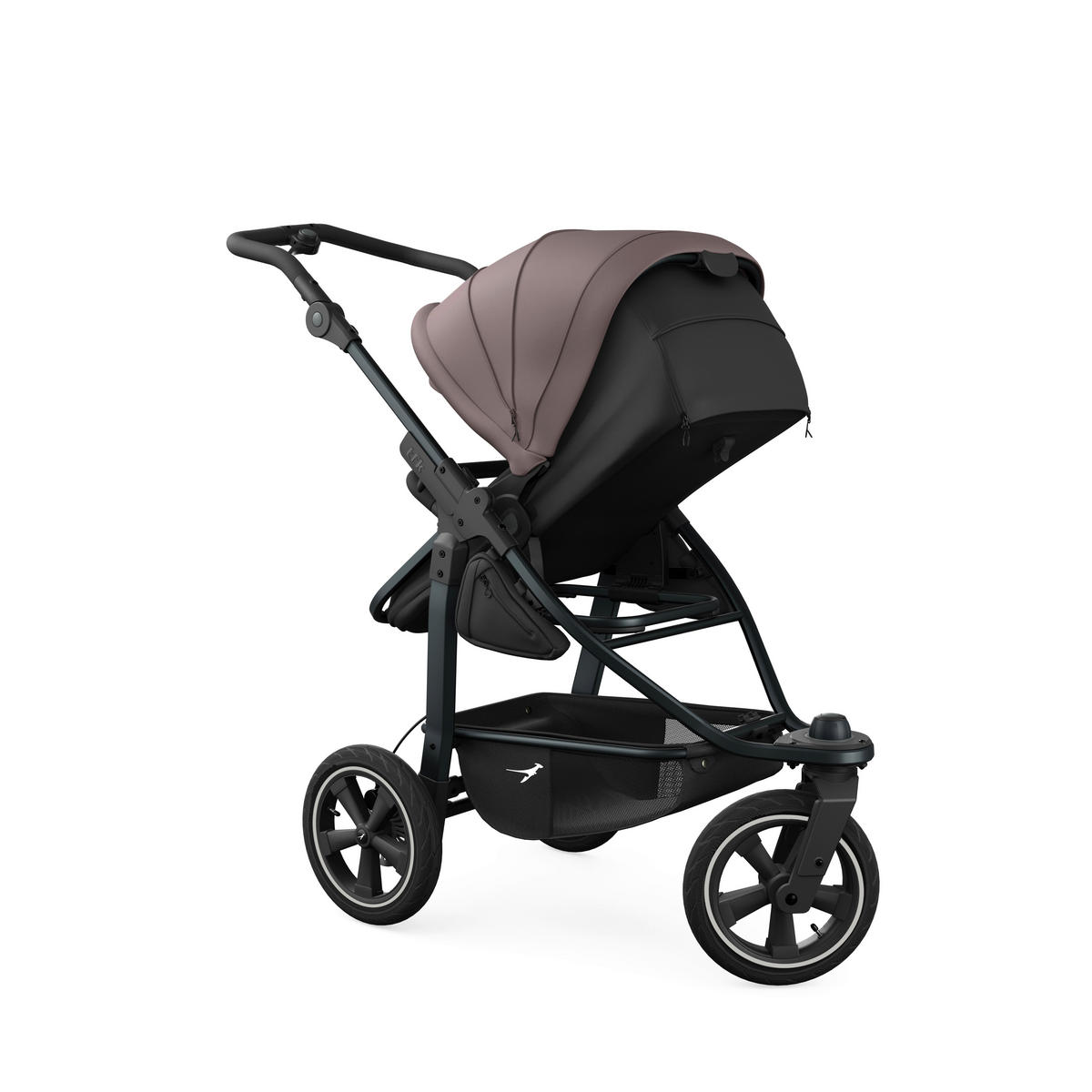 KOMBIKINDERWAGEN  mono3 2-in-1 Kombikinderwagen  braun  - Schwarz/Braun, Basics, Textil/Metall (57/111/120cm) - TFK