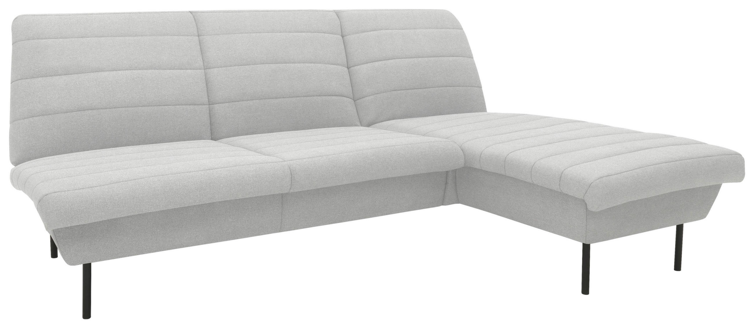 ECKSOFA Looks IX Silberfarben Webstoff  - Silberfarben/Schwarz, Design, Textil/Metall (214/168cm) - LOOKS by W.Joop