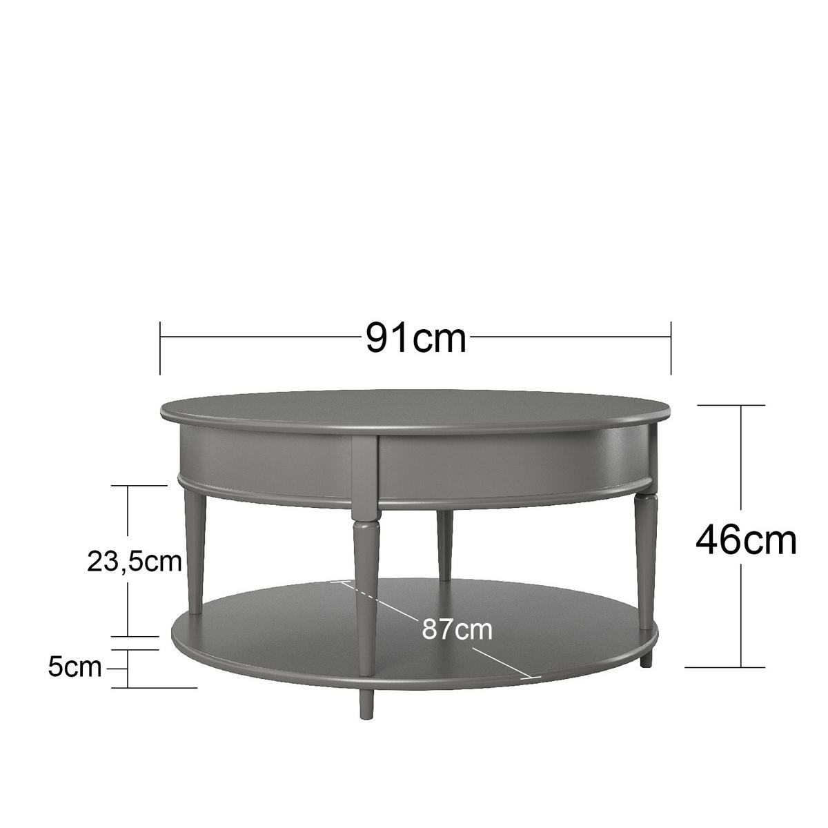COUCHTISCH in Holzwerkstoff 91/46/91 cm  - Grau, Design, Holzwerkstoff (91/46/91cm) - MID.YOU