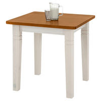 ESSTISCH in Holz 78/78/78 cm  - Bernsteinfarben/Weiß, ROMANTIK / LANDHAUS, Holz (78/78/78cm) - Boxxx