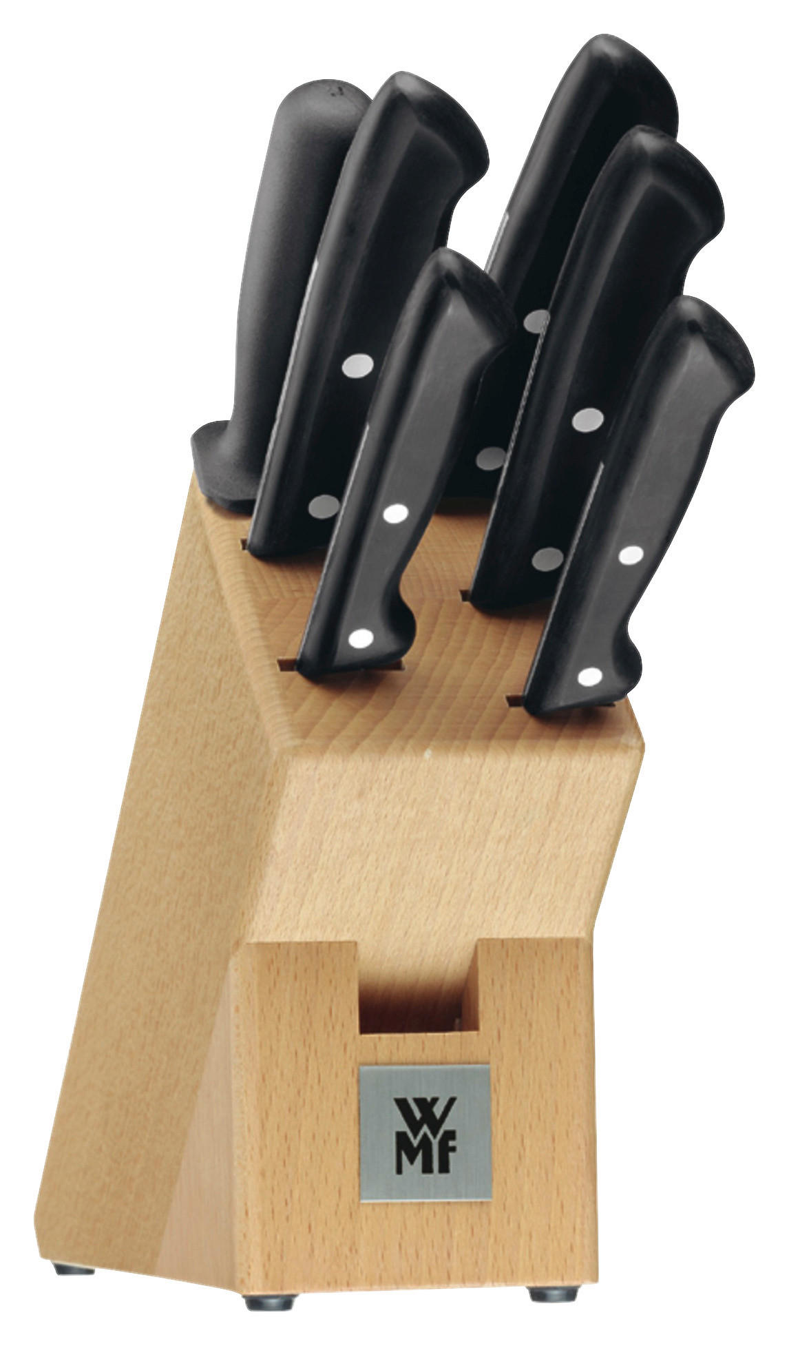 MESSERBLOCK Classic Line 7-teilig  - Naturfarben, Design, Holz/Metall (25cm) - WMF