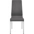 STUHL Lederlook Edelstahlfarben, Grau - Edelstahlfarben/Grau, Design, Textil/Metall (45/105/64cm) - Novel