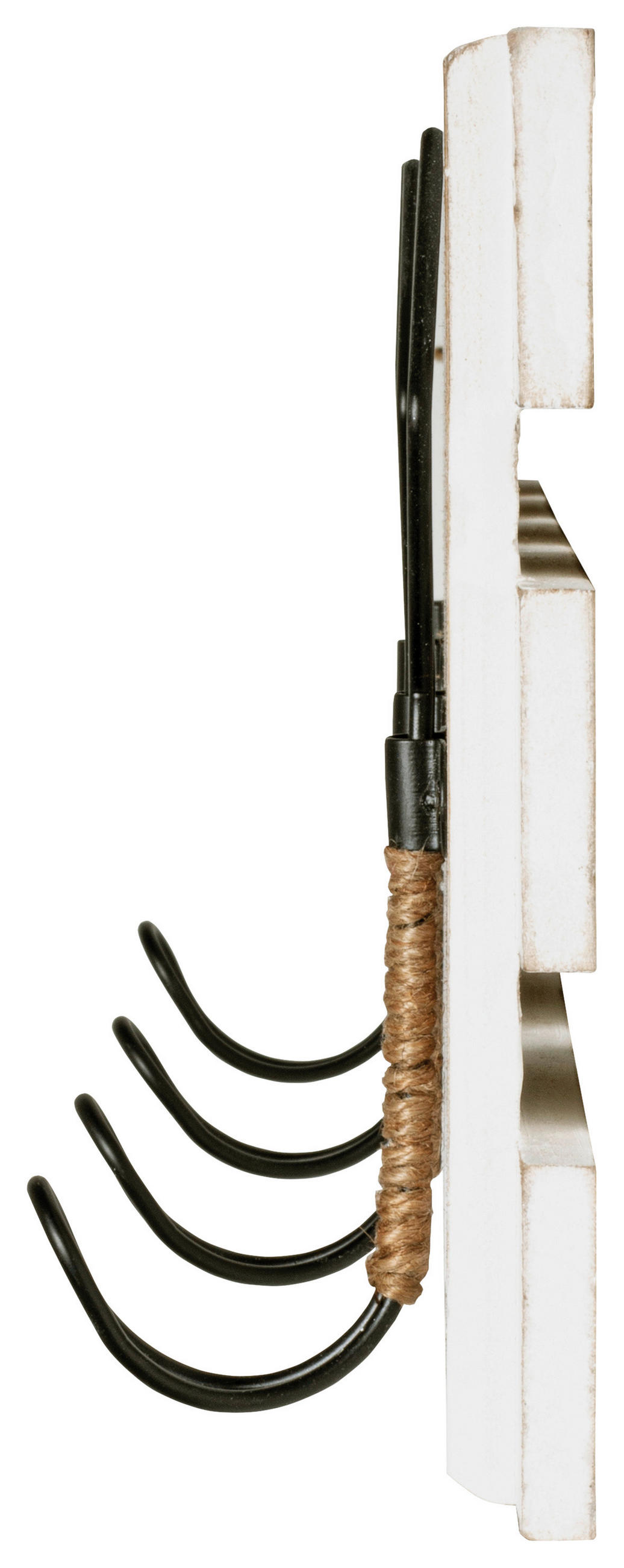 HAKENLEISTE  in Schwarz, Weiß  - Schwarz/Weiß, MODERN, Holzwerkstoff/Metall (55/20/7cm)