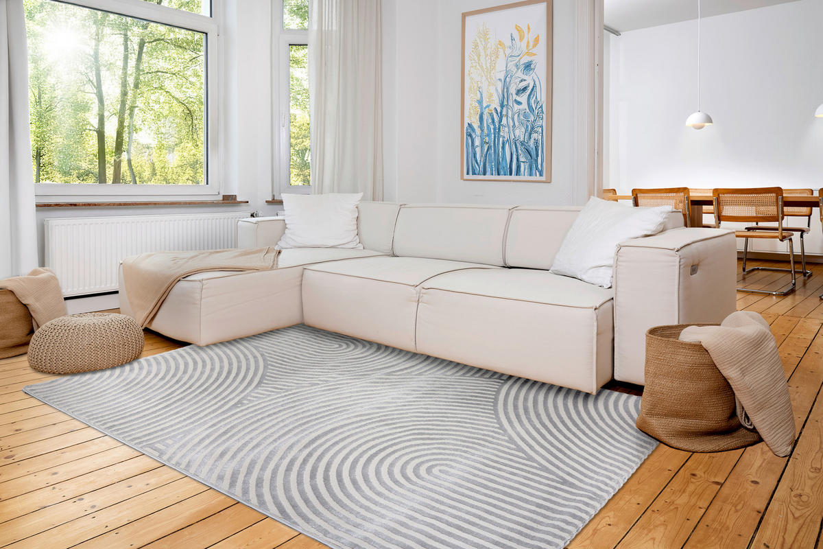 WEBTEPPICH 160/230 cm Jules Silberfarben rechteckig  - Silberfarben, Basics, Kunststoff/Textil (160/230cm) - Astra