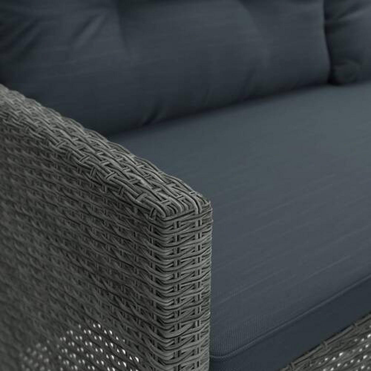 DINING-LOUNGESET 7-teilig  - Grau, MODERN, Kunststoff/Metall (78kg) - Ambia Garden
