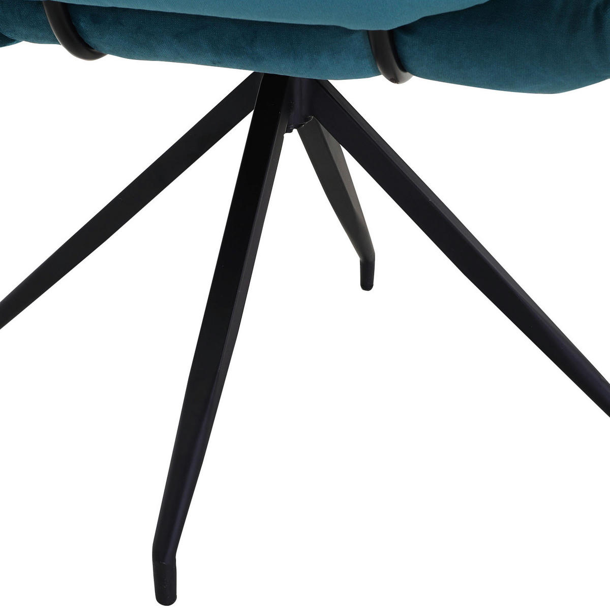 SCAUN CU BRAȚE in negru, turcoaz  - turcoaz/negru, Design, metal/textil (68/88/66cm) - Landscape
