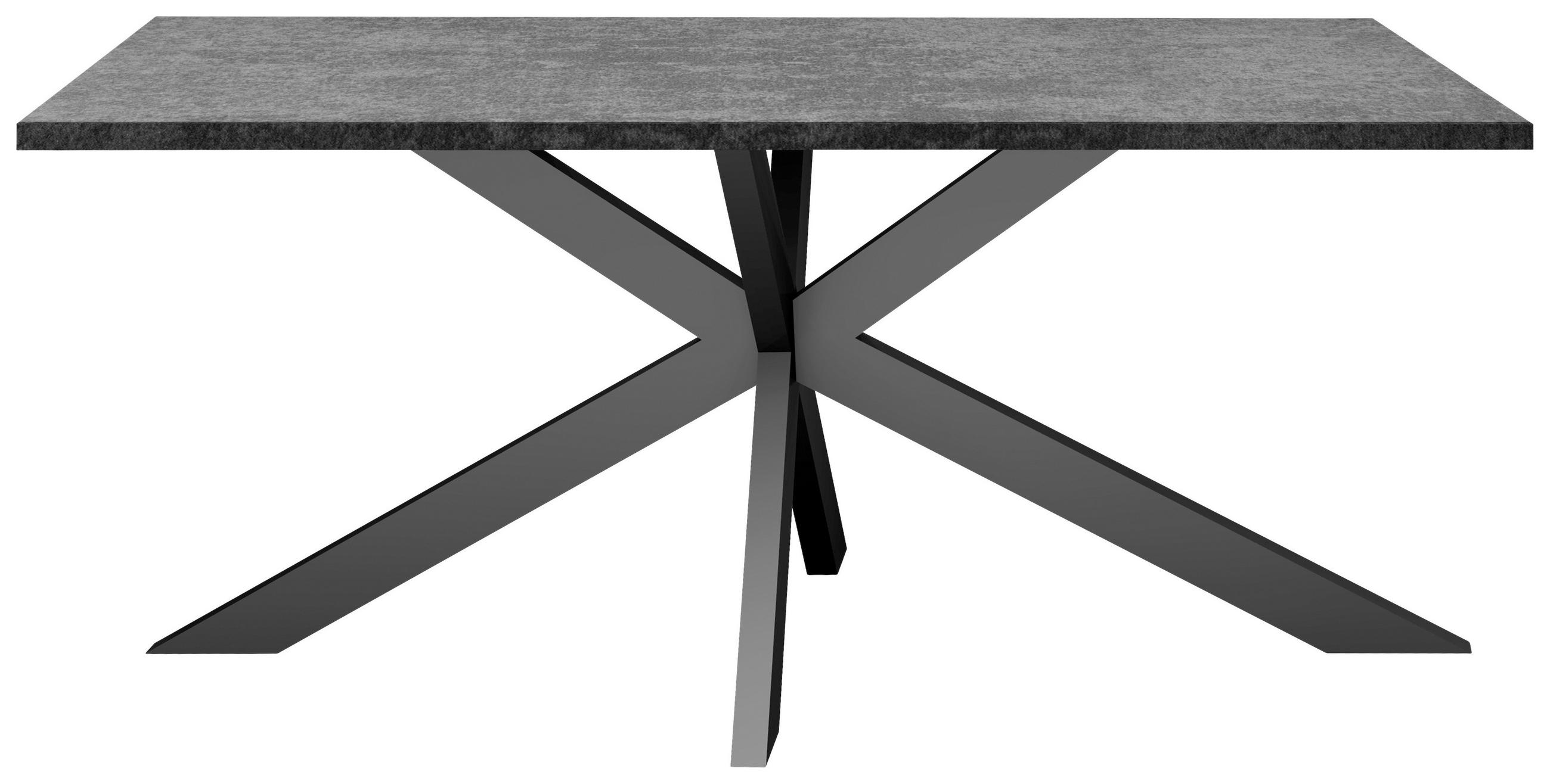 ESSTISCH rechteckig Graphitfarben, Schwarz  - Schwarz/Graphitfarben, MODERN, Holzwerkstoff (200/90/78cm) - Livetastic