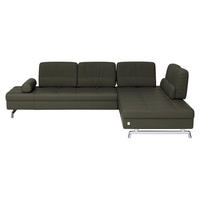 ECKSOFA inkl. Funktionen in Echtleder Grau  - Grau, Design, Leder/Metall (299/250cm) - Joop!