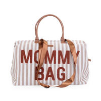 WICKELTASCHE Mommy Bag Terracotta Nude Streifen  - Beige/Terracotta, KONVENTIONELL, Kunststoff/Textil (55/30/40cm) - Childhome