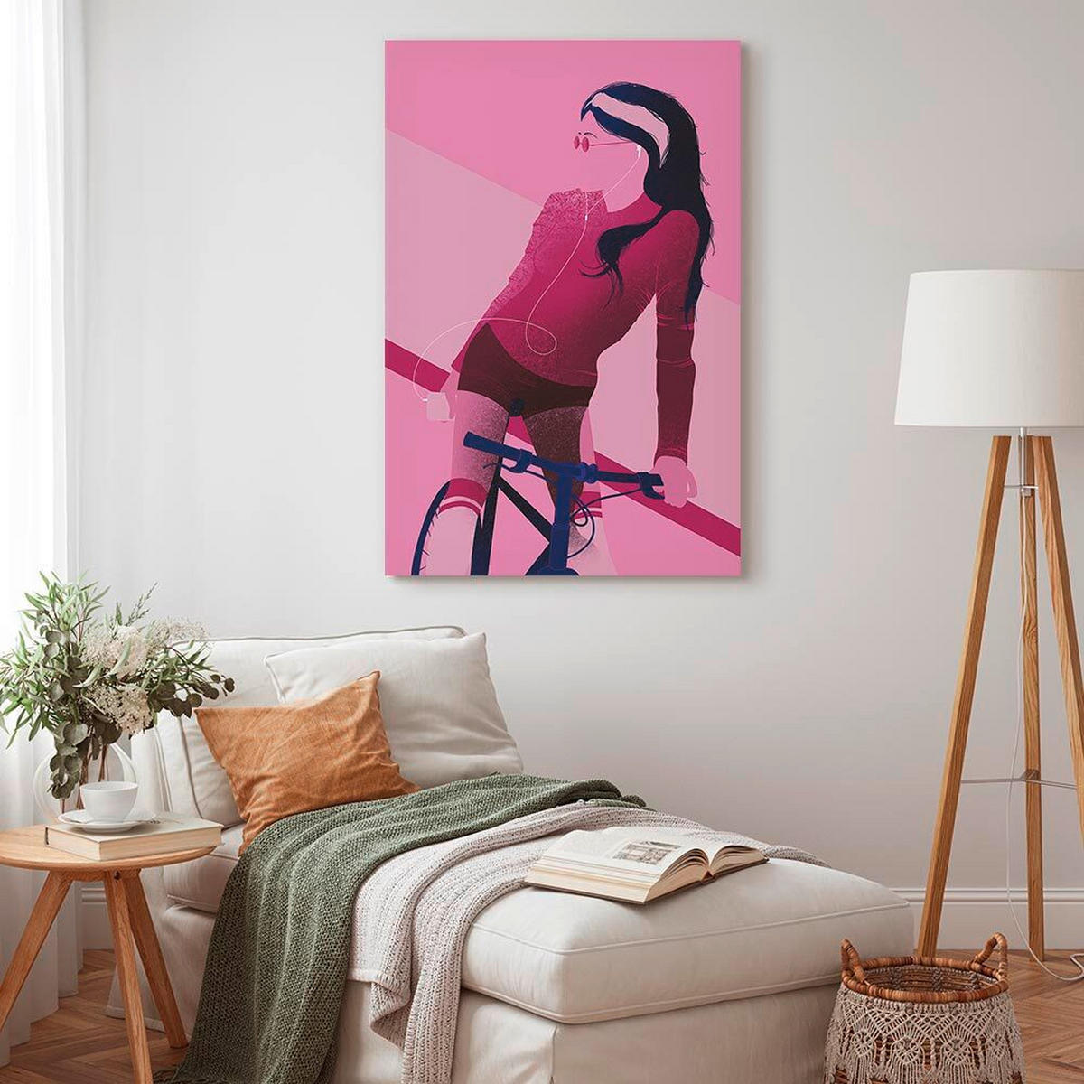 LEINWANDBILD Abstraktes, Menschen, Frauen 80/120/1.2 cm  - Pink/Magenta, Basics, Holz/Textil (80/120/1.2cm) - artgeist