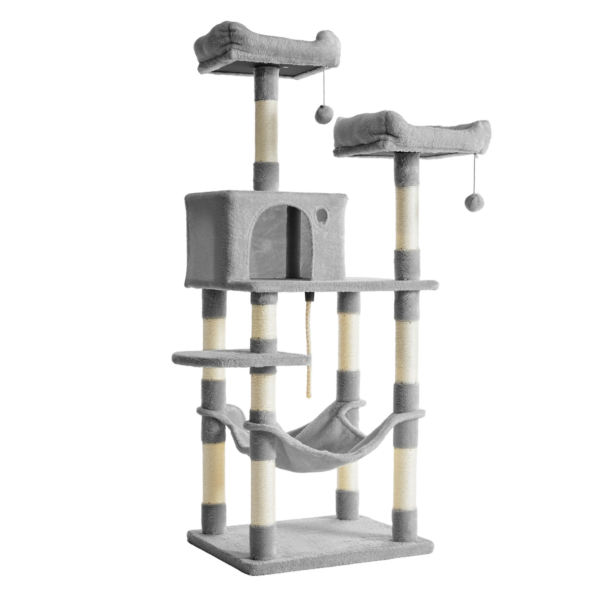 Boxxx Kratzbaum Hellgrau 55x143x45 cm