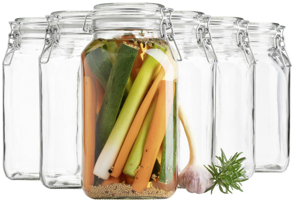 EINMACHGLAS-SET GOTHIKA  - Transparent, Basics, Glas (2500ml) - Mäser