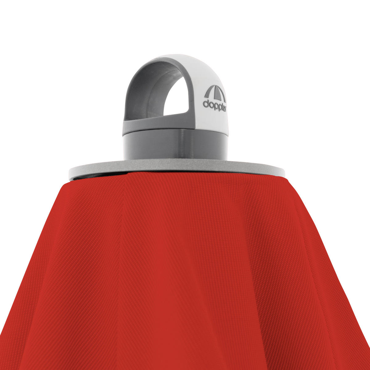 AMPELSCHIRM 300x300 cm  - Rot/Hellgrau, Basics, Textil/Metall (300/300cm) - Doppler