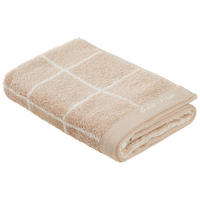 HANDTUCH Weiß, Taupe  - Taupe/Weiß, Natur, Textil (50/100cm) - Bio:Vio