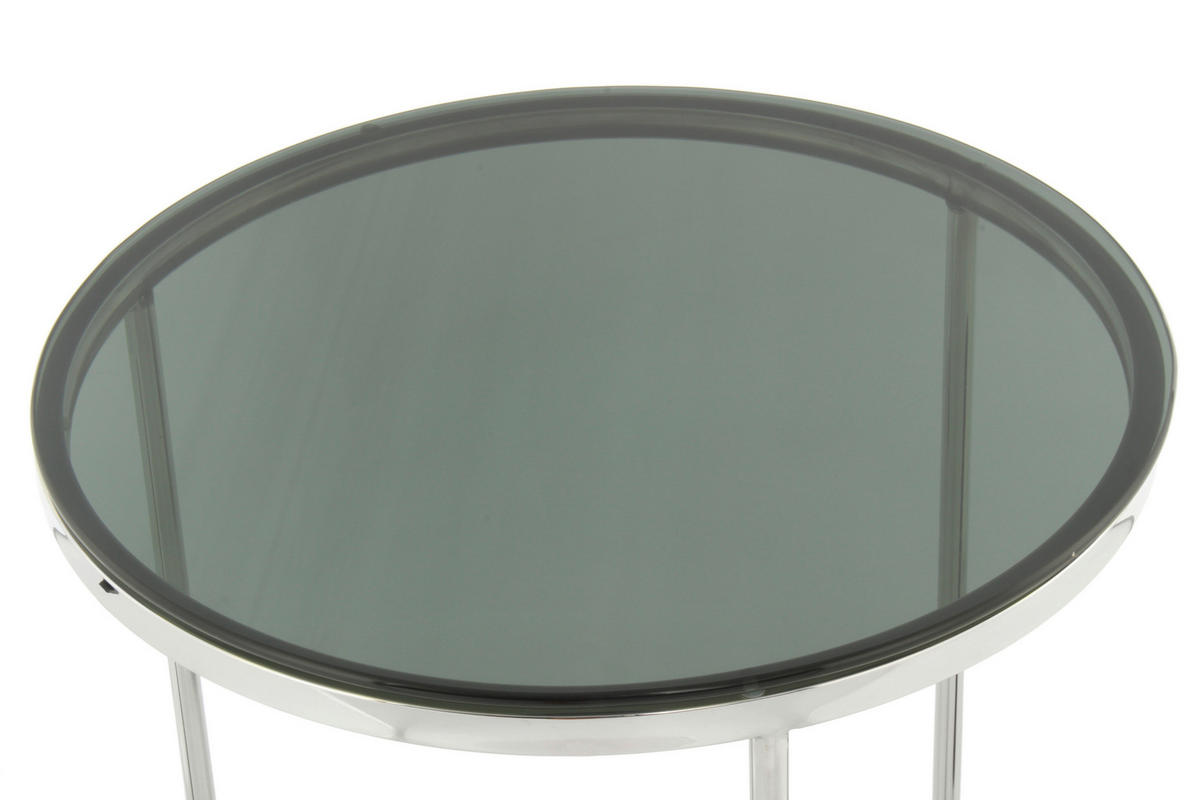 BEISTELLTISCH in Metall, Glas  - Silberfarben/Roségold, Design, Glas/Metall (55/50/50cm) - Kayoom