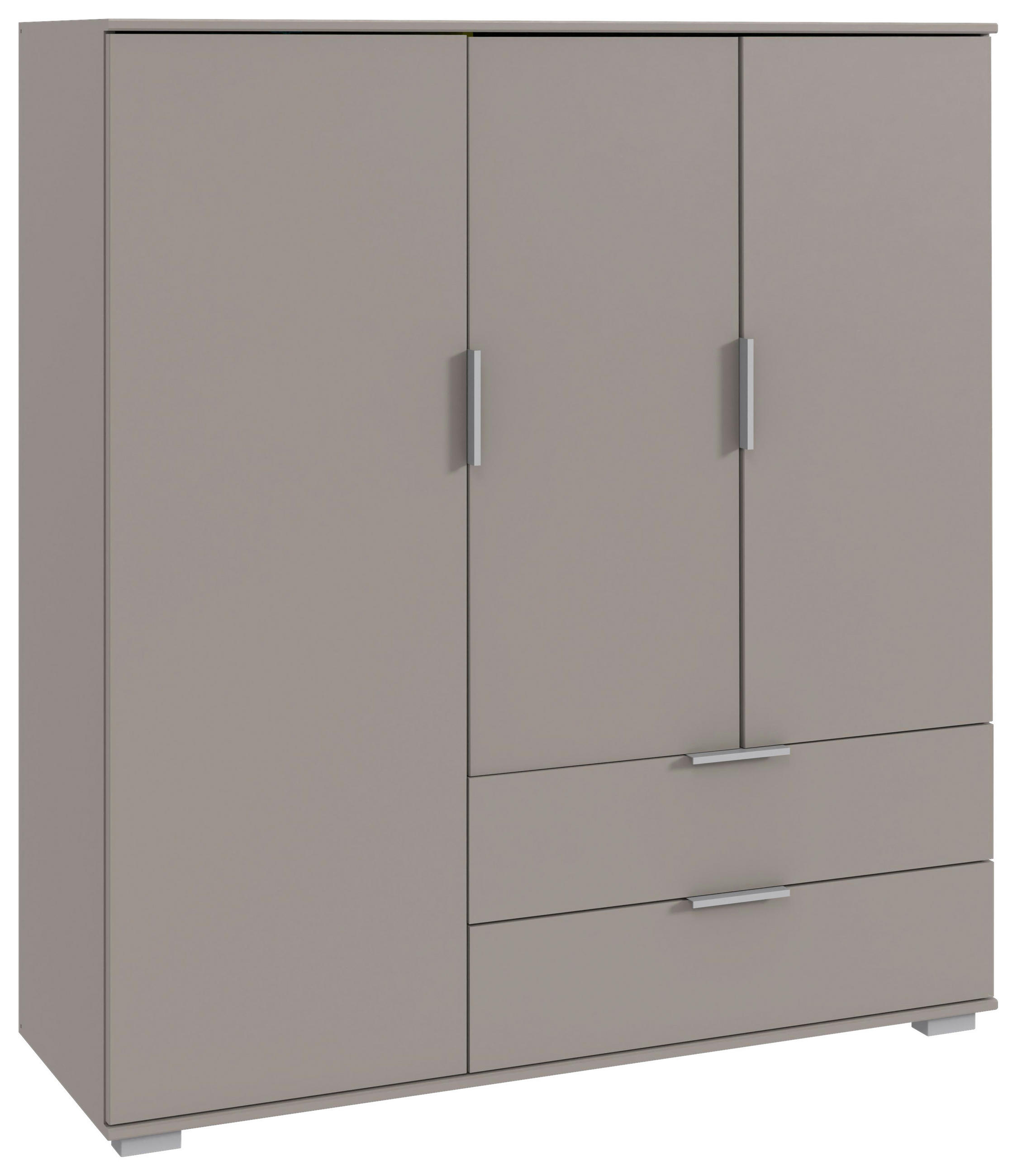 HÖG BYRÅ  130/140/40 cm 2 låda(or)  - aluminiumfärg/ljusgrå, Klassisk, metall/trämaterial (130/140/40cm) - Carryhome
