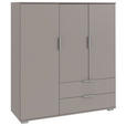 HIGHBOARD , 130/140/40 cm, 2 Schublade(n)  - Silberfarben/Hellgrau, KONVENTIONELL, Holzwerkstoff/Kunststoff (130/140/40cm) - Carryhome