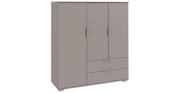 HIGHBOARD , 130/140/40 cm, 2 Schublade(n)  - Silberfarben/Hellgrau, KONVENTIONELL, Holzwerkstoff/Kunststoff (130/140/40cm) - Carryhome