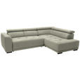 ECKSOFA in Struktur Greige  284/205 cm  - Greige/Schwarz, Design, Kunststoff/Textil (284/205cm) - Xora