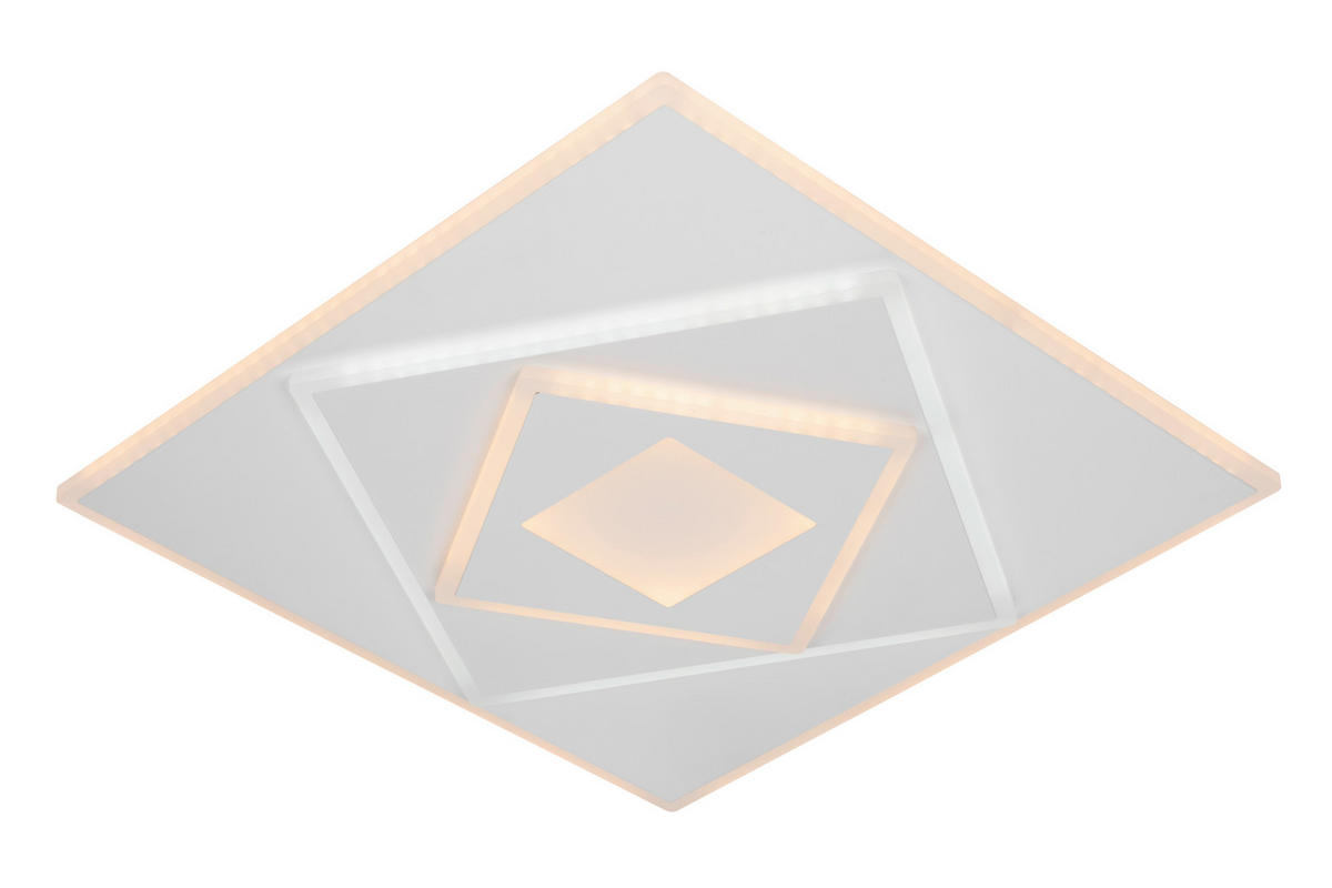 LED-DECKENLEUCHTE 47,7/47,7/6 cm   - Weiß, Basics, Kunststoff/Metall (47,7/47,7/6cm) - Novel