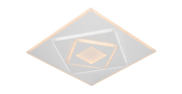 LED-DECKENLEUCHTE 47,7/47,7/6 cm - Weiß, Basics, Kunststoff/Metall (47,7/47,7/6cm) - Novel
