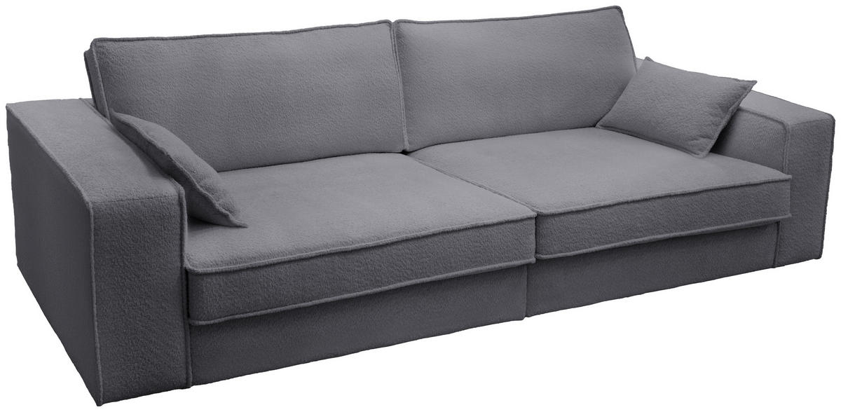 POHOVKA BIG SOFA, plast, textil, kompozitní dřevo, antracitová - černá/antracitová, Konvenční, kompozitní dřevo/textil (273/74/110cm) - Livetastic