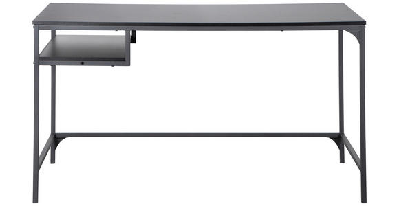 SCHREIBTISCH 140/70/75 cm  in Schwarz  - Schwarz, Design, Holzwerkstoff/Metall (140/70/75cm) - Carryhome