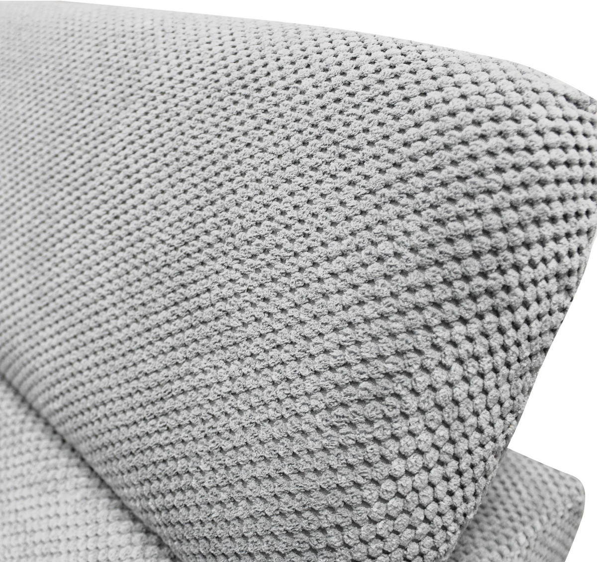 ECKSOFA OMEGA Grau Chenille Zierkissen, Bettkasten  - Schwarz/Grau, Design, Textil/Metall (280/186cm) - MID.YOU