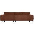 ECKSOFA  in Chenille Rostfarben  279/222 cm  - Rostfarben/Schwarz, KONVENTIONELL, Kunststoff/Textil (279/222cm) - Hom`in