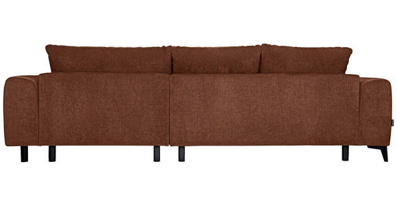 ECKSOFA  in Chenille Rostfarben  279/222 cm  - Rostfarben/Schwarz, KONVENTIONELL, Kunststoff/Textil (279/222cm) - Hom`in