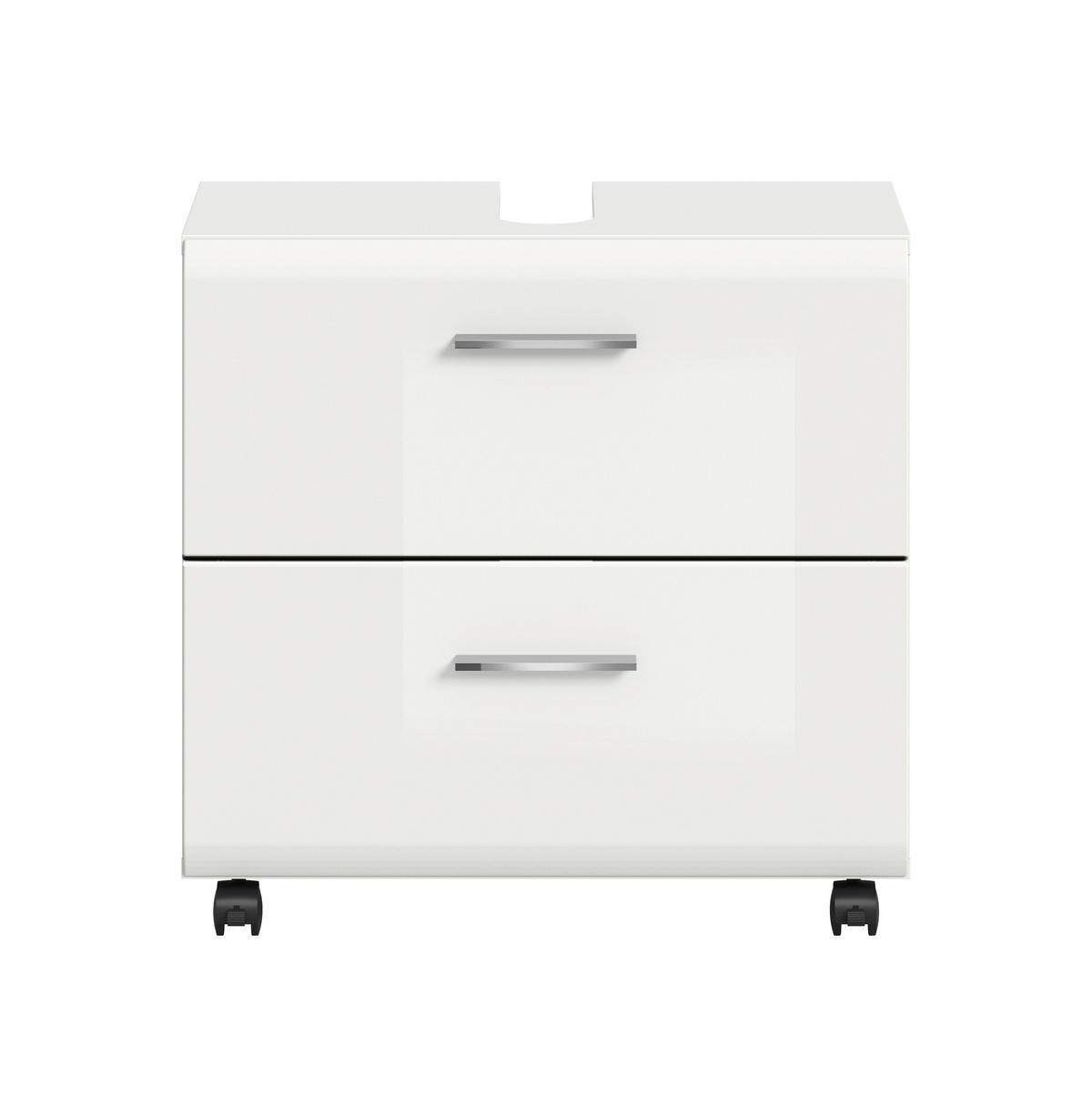 TVÄTTSTÄLLSUNDERSKÅP 60/58/30 cm  - vit/silver, Trend, trämaterial/plast (60/58/30cm) - MID.YOU